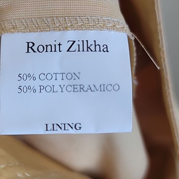 Ronit Zilkha Yellow Wideleg Dress Pants Sz 12 - Picture 10 of 10